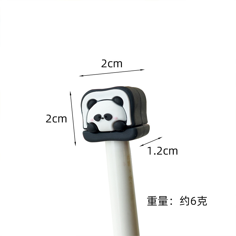 Cross-Border Spot Pvc Soft Plastic Cartoon Doll Pen Cap Mini Three-Dimensional Stationery Gift Pen Tip Jewelry Accessories Wholesale