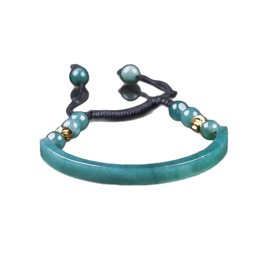 High-End Natural Jade Bracelet Jade A-Grade Women's Bracelet Blue Sailor Bracelet Ice Seed Fashion Hand Jewelry Jade Wholesale