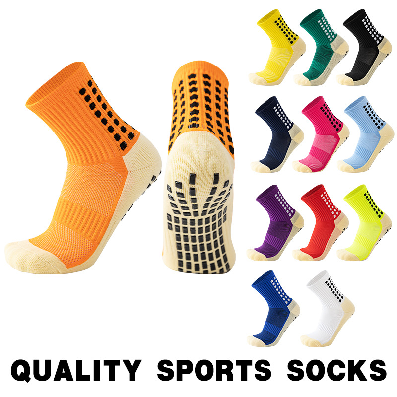 Cross-border Hot Sale Professional Thickened Towel Bottom Sweat Absorbent Deodorant Glue Anti-slip Football Socks Yoga Socks