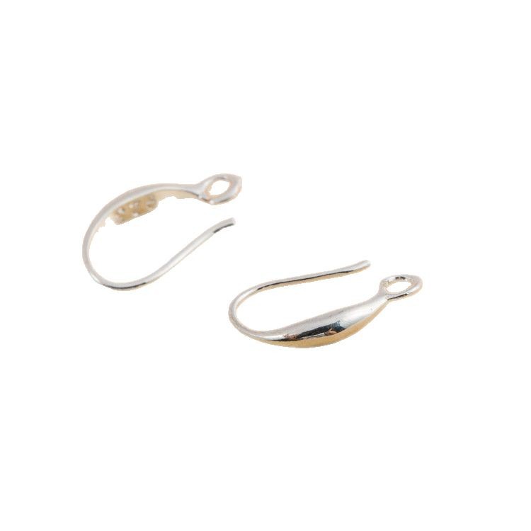 Cross-Border 925 Sterling Silver Plain Silver French Ear Hook Earrings Ear Hook Ear Buckle Jewelry Accessories DIY Silver Accessories Manufacturer Wholesale