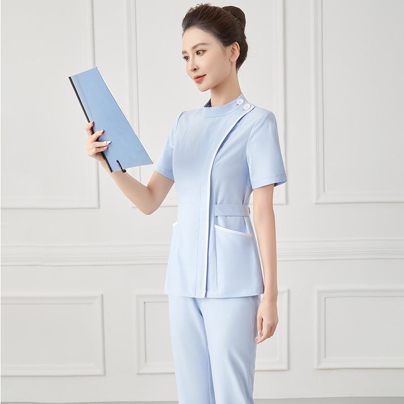 Xiangchunniao Classy Medical Beauty Industry Dental and Oral Nurse Uniforms Split Suit Summer Beauty Salon Physical Examination Work Clothes for Women