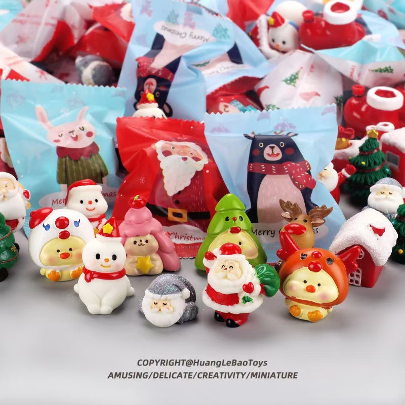 Christmas Blind Bag Miniature Blind Box Mini Cute Santa Claus Doll Children's Gift Toy Decoration Small Ornaments