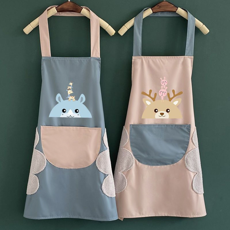 Apron for Women's Kitchen Household Waterproof and Oil-Proof 2025 New Catering Special Internet Celebrity Work Clothes Hot Style No-Wash Apron
