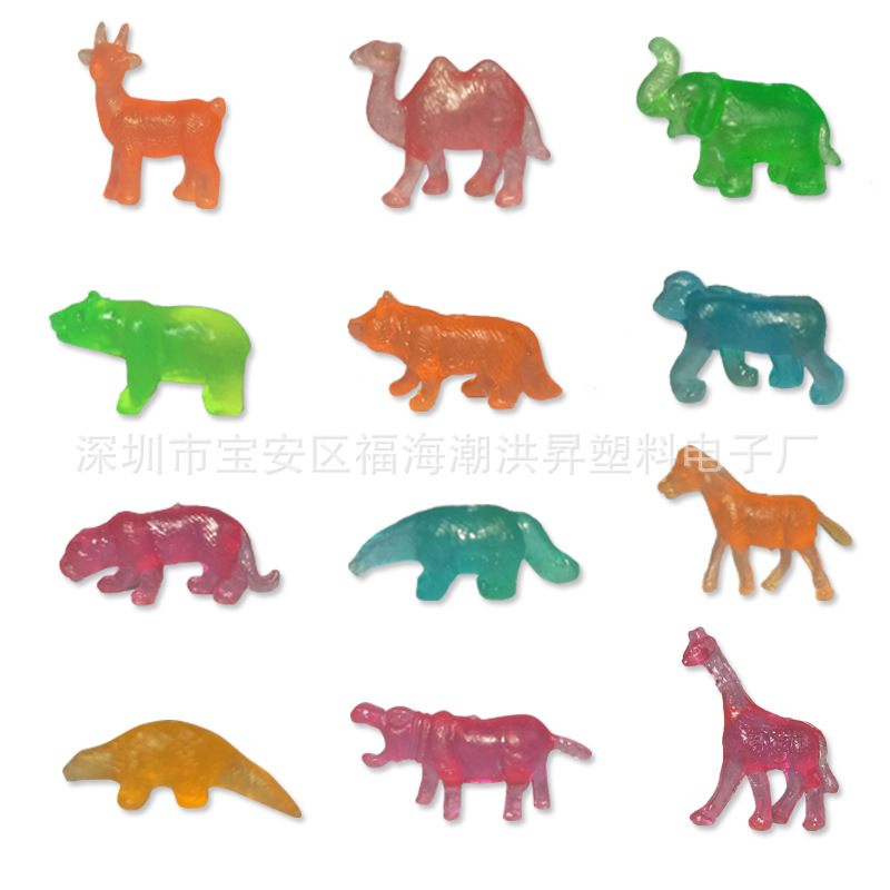 Игрушка для моделирования животных слон лев тигр статичная лесная мягкая резиновая маленькая игрушка комплект эксклюзив