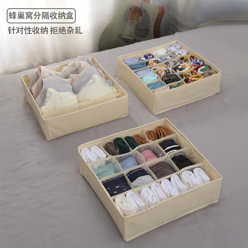 Cationic Folding Desktop Storage Box Cleaning Drawer-type Underwear Socks Organize Household Cosmetics Storage