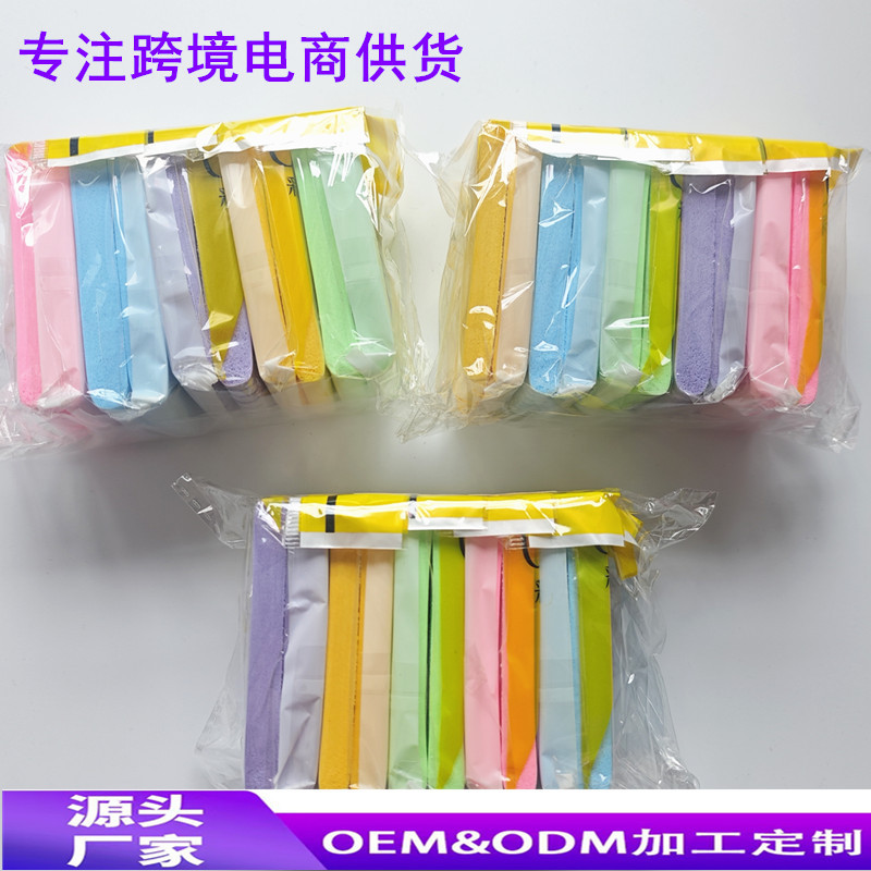 Caiwei Compressed Strip Facial Cleansing Puff, 12 Strips, Cleansing Sponge That Expands When Soaked in Water, Facial Cleansing Puff Manufacturer Cross-Border