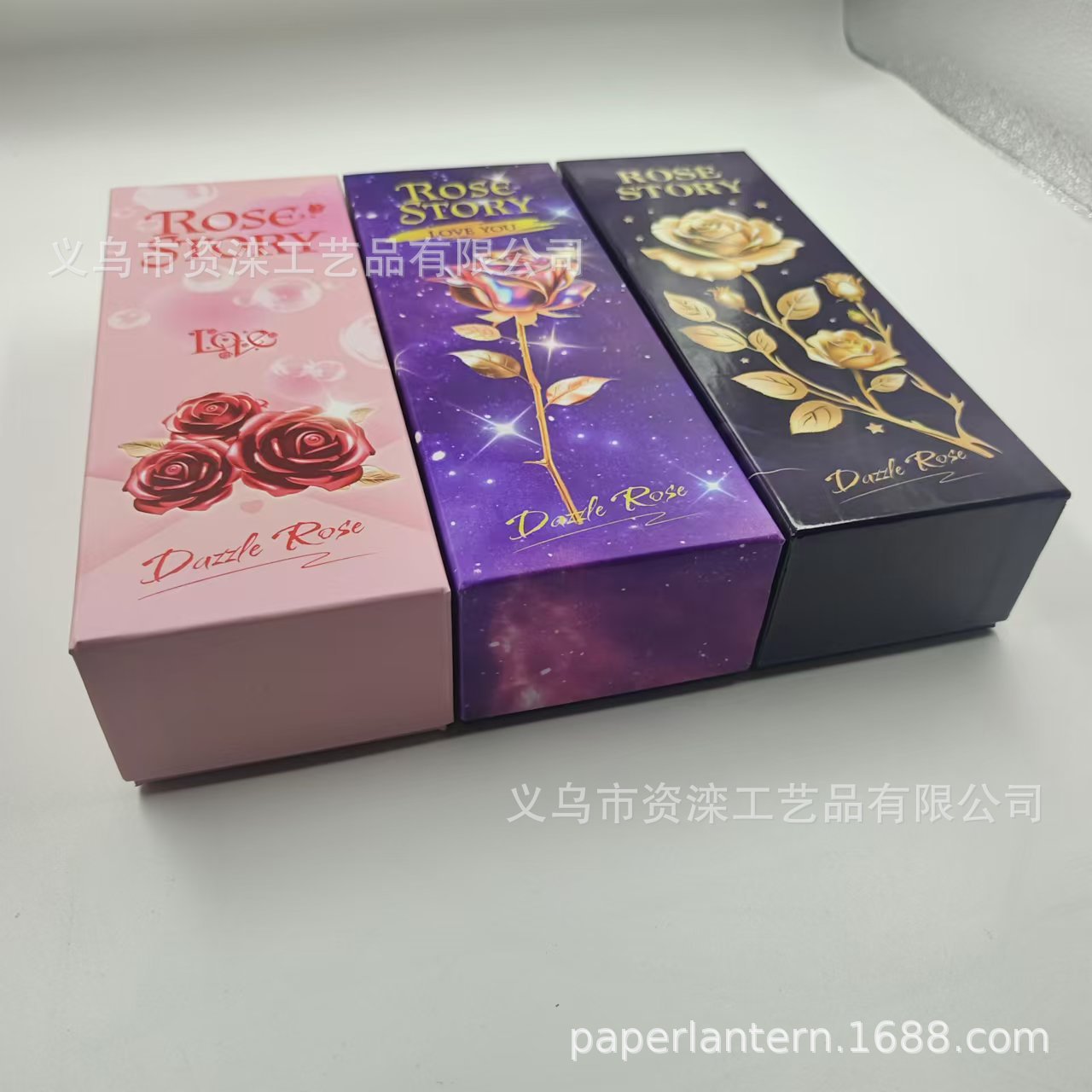 24K Color Gold Foil Rose Carnation Valentine's Day Mother's Day Girlfriend Birthday Glow Simulation Rose