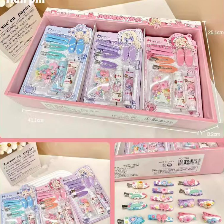 Серия маленьких кремовых мультяшных заколок для волос Youqi Wenchuang детские образовательные игрушки ручной работы для сладкой девочки