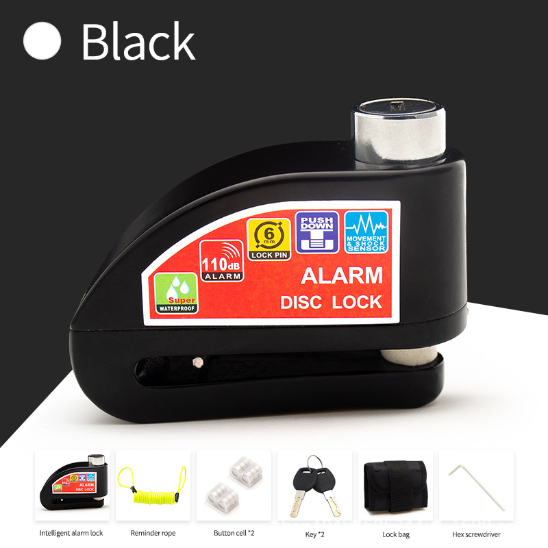 Alarm lock motorcycle disc brake lock electric bicycle lock bicycle lock alarm lock anti-theft lock intelligent anti-theft cross-border