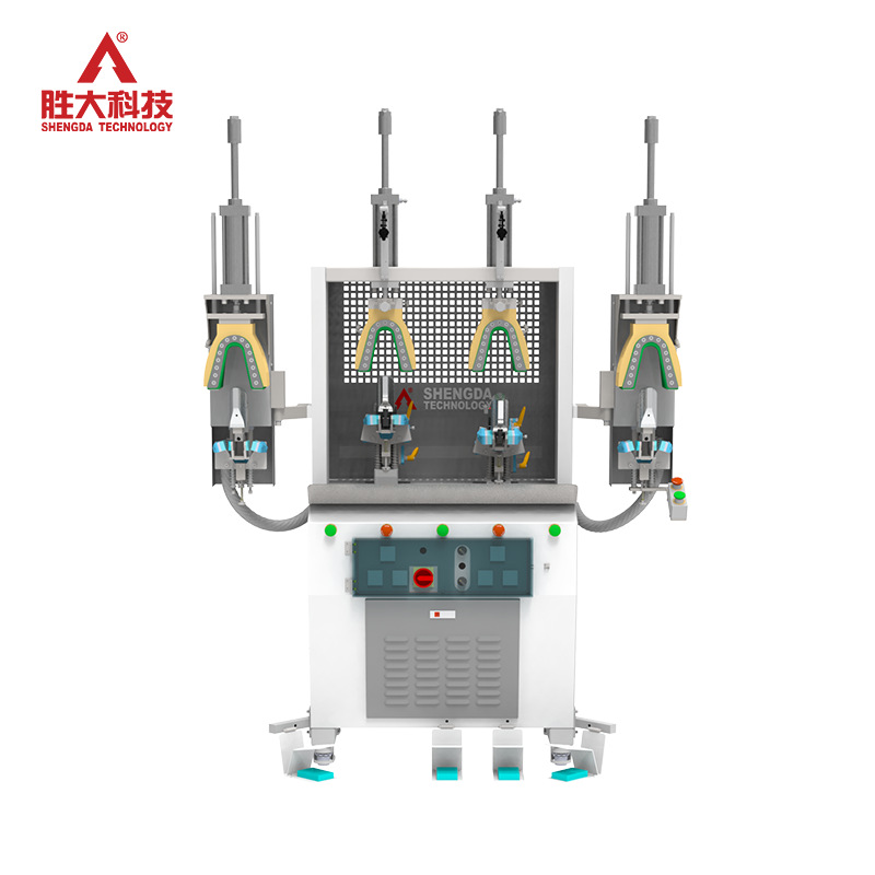 Shengda Technology Guangdong Multifunctional Fixture Vertical Double Hot and Double Cold Cowhide Airbag Heel Shaping Machine Factory Direct Sale