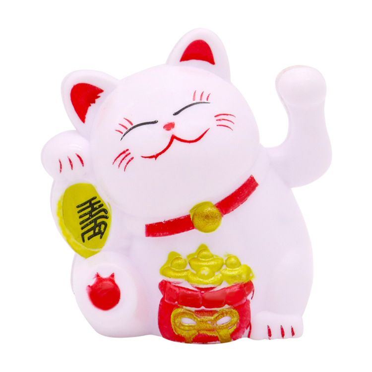 New Year's Plastic Lucky Cat Cake Baking Toy Ornament Cute Doll Creative Dessert Decoration Gift