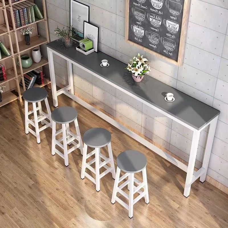 Coffee Table Narrow Balcony Household Long Bar Table High-foot Table Wall Bar Table Living Room Milk Tea Shop Table and Chair Combination