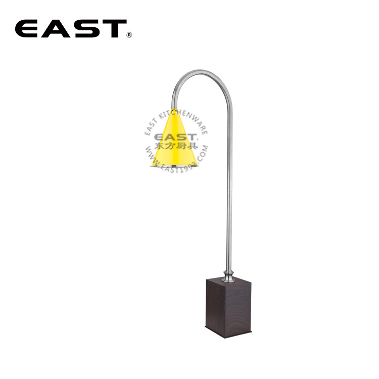 Лампа для подогрева в форме трубы желтого цвета с квадратной деревянной основой Восточная кухня