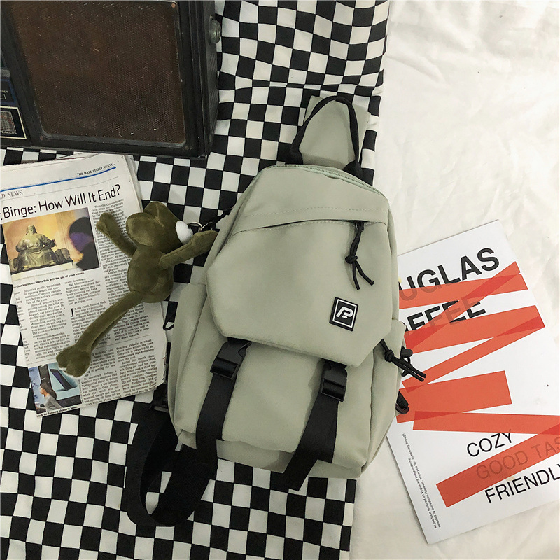 Chest Bag Trendy Men's All-match Casual Female Student Schoolbag Women's Bag Simple Sports Tooling Shoulder Crossbody Bag Pendant
