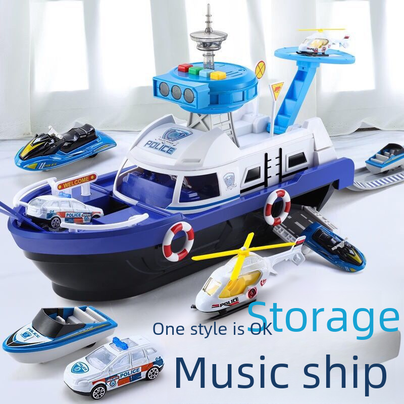 Track Ship Speedboat Toy Car Car Set Various Cars Nautical Model 3-4 Years Old Children 6 Educational Boys