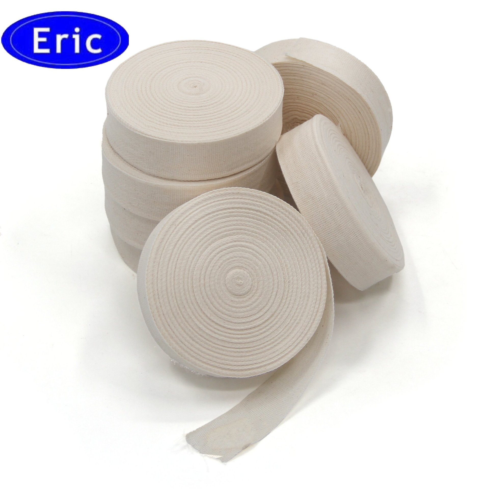 Electrical white cloth belt for motor transformer pure cotton white yarn insulation binding belt complete specifications and high quality