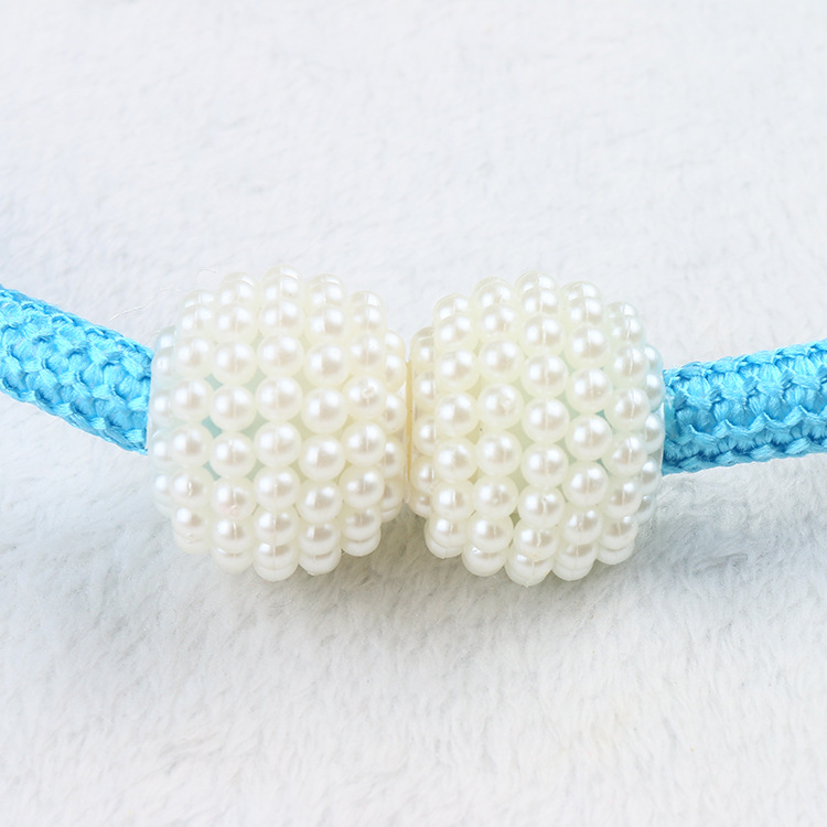 Factory wholesale running volume thick rope small Pearl Curtain buckle modern simple buckle-free curtain buckle curtain strap