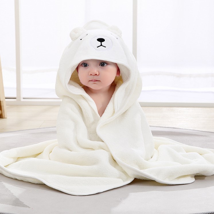 Free Shipping in Stock Coral Velvet Quilt Cartoon Thickeneded Household Absorbent Hooded Cloak Wearable Hooded Kidsren's Bath Towel