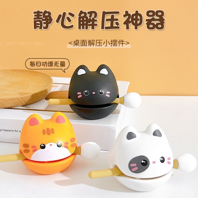 Wholesale Decompression Small Wooden Fish Ornaments Office Desktop Mood Healing Good Cute Buddha Wooden Fish Knocking Small Gift