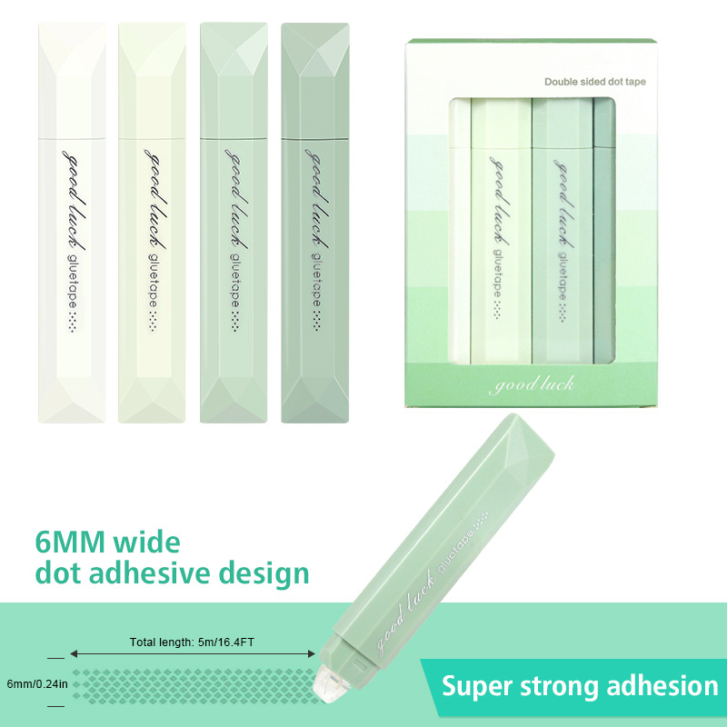 Pen-Type Dot Glue Ins High-Value Gradient Correction Tape-Type Double-Sided Adhesive Super Strong Tape for Handmade Notebooks