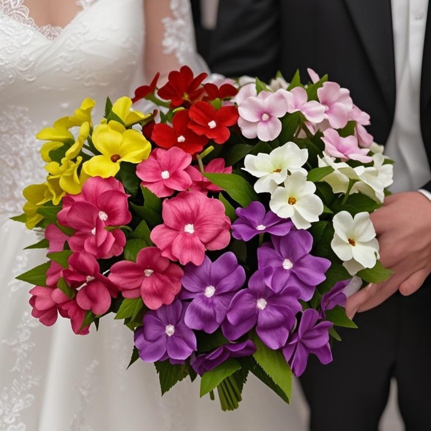 Cross-Border Artificial Flowers, Impatiens, Artificial Flower Bouquets, Home Decoration Ornaments, Outdoor Arrangements, Artificial Green Plants Wholesale