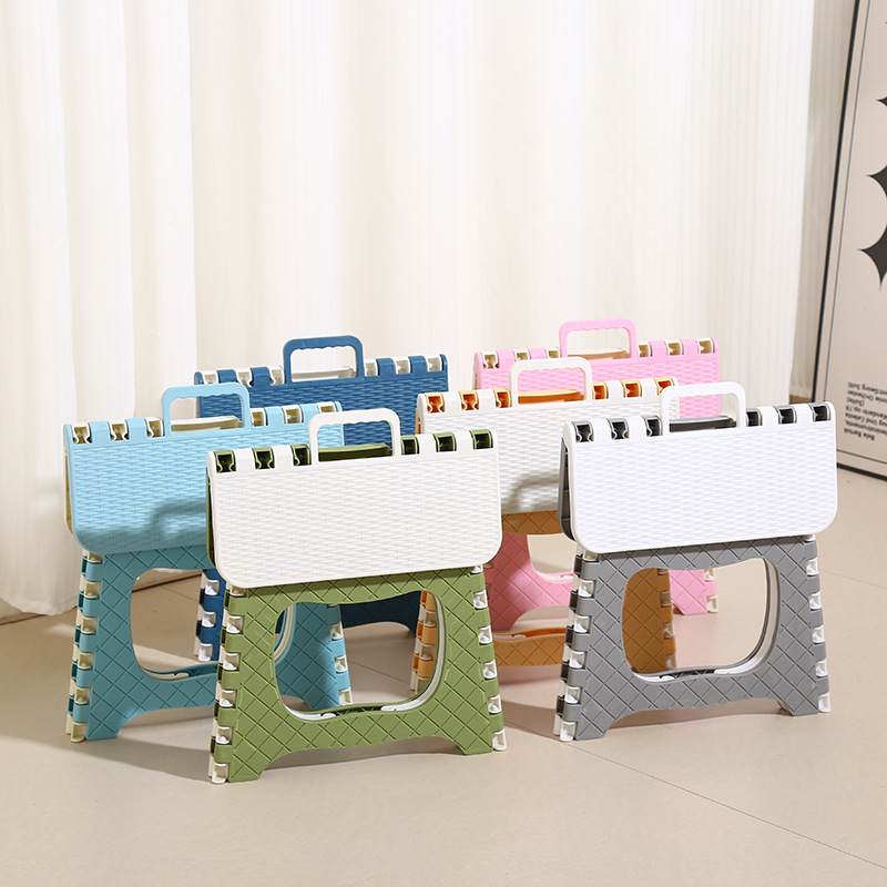 Plastic Foldableing Small Stool Portable Thickeneded Household Space-Saving Outdoor Fishing Bench Mazar Chair Light and Shrinkable