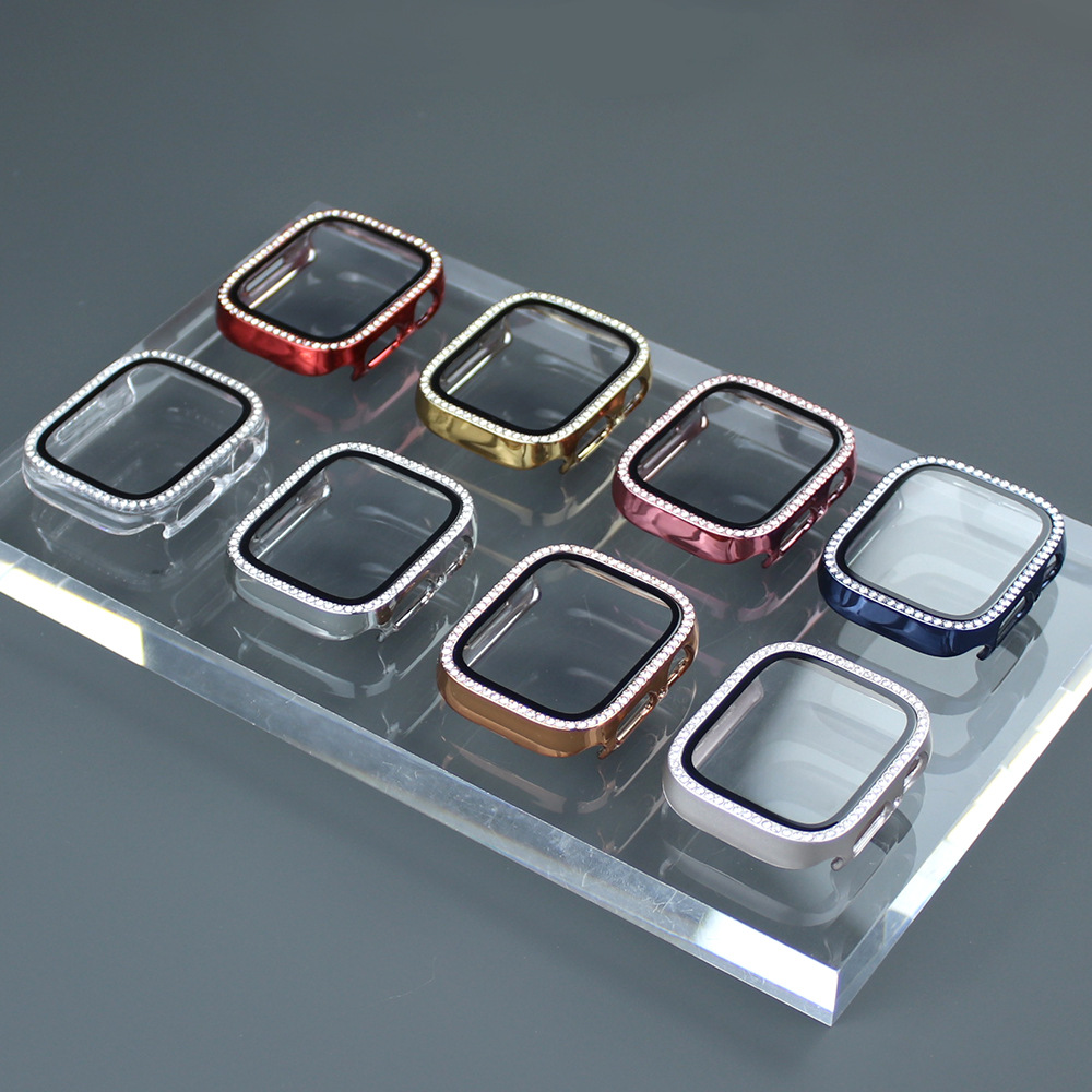 For Apple Watch 10 Case Apple Watch Diamond Cover One-piece Case iWatch9/8 Glass Film