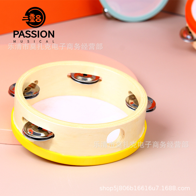 Children's Fun Hand Clapping Tambourine 3-6 Years Old Clapping Drum Rattle Educational Early Education Enlightenment Percussion Instrument Baby Toy