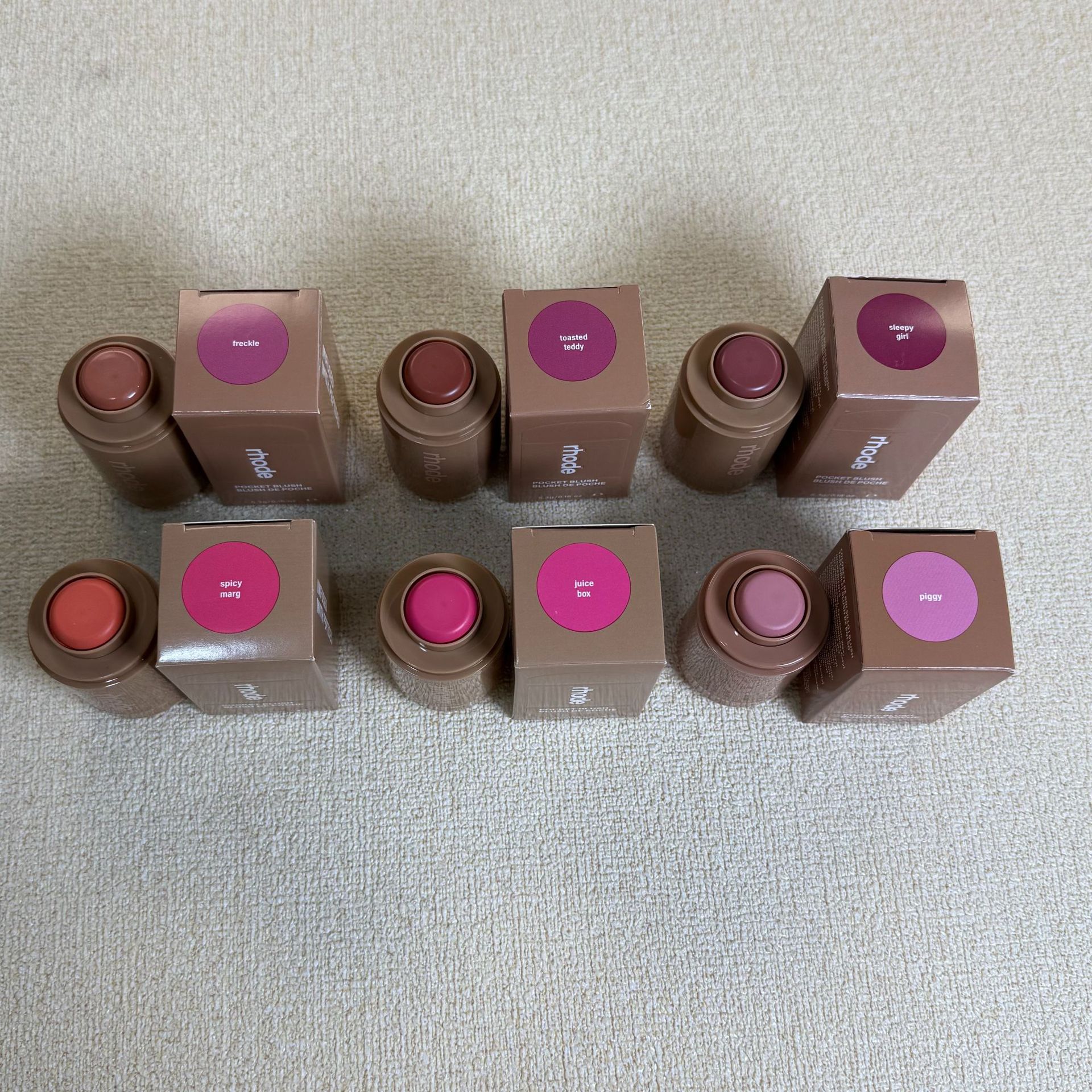 Cross-Border Hailey Same Style Lip and Cheek Dual-Use Rhode Skin Blush Stick Piggy/Freckle Blush