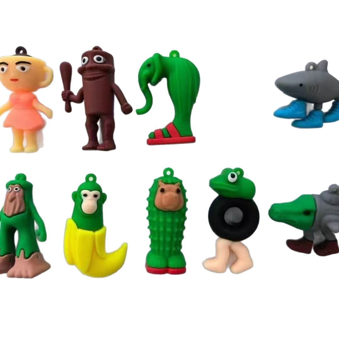 Cross-border Shanhaijing Keychain Pendant Stick Shark tung tung Funny Abstract Blind Box Accessories Wholesale