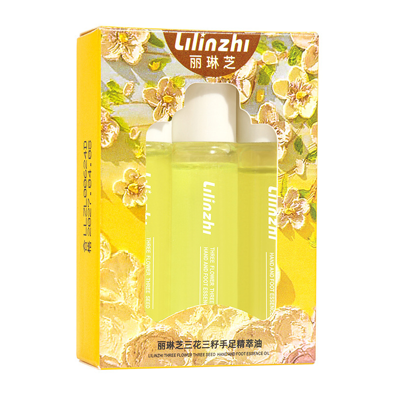 Lilinzhi Sanhua Sanseed Hand and Foot Essence Oil Moisturizing Roll-On Hand and Nail Essence Oil Wholesale Delivery L006