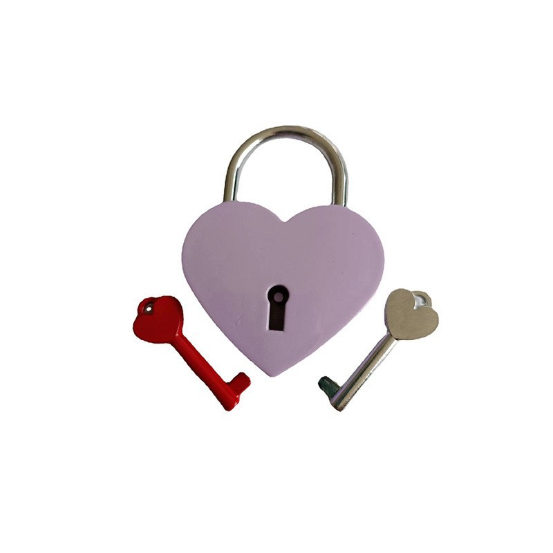Wedding Heart-Shaped Key Code Lock Metal Heart Lock Drawer Cabinet Luggage Heart-Shaped Code Lock Manufacturer Wholesale