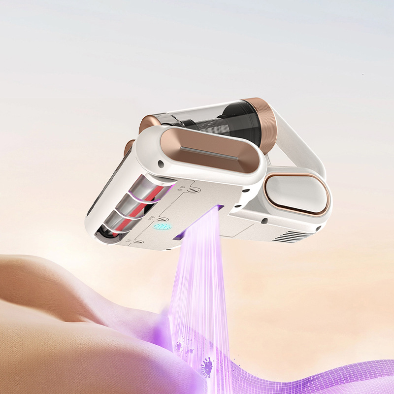 New Roller Brush Double Dust Cup Beat Filter Mite Removal Instrument UV Sterilization Household Ultrasonic Mite Removal Instrument