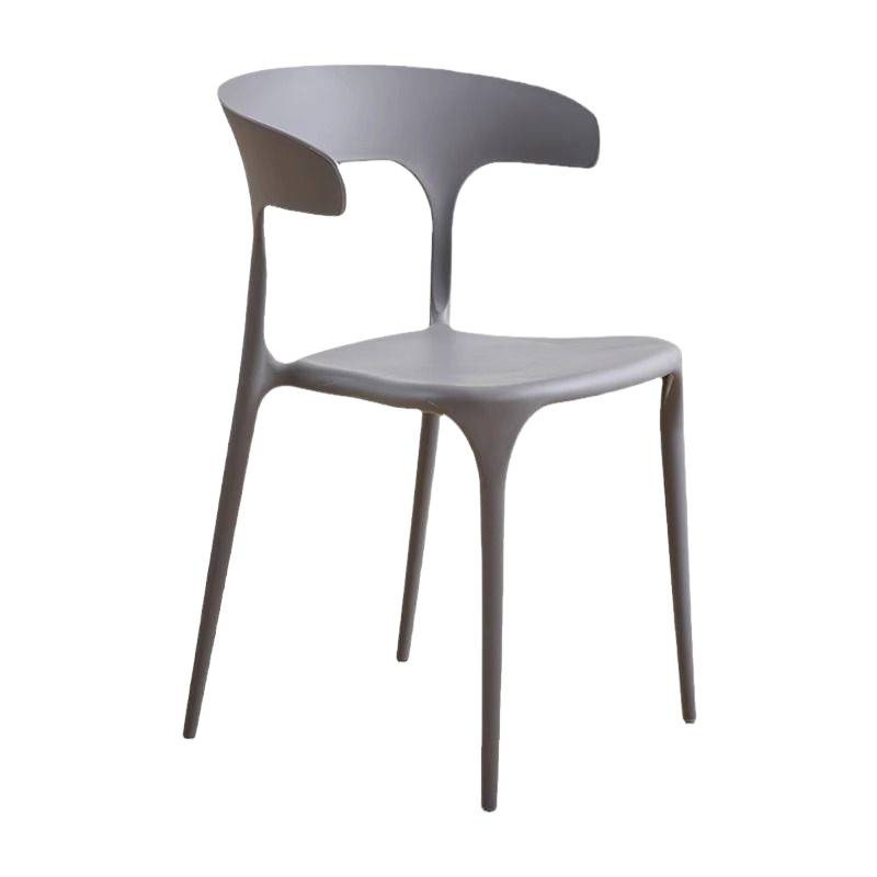 Simple Horn Chair Plastic Chair Stackable Dining Table Chair Modern Simple Internet Celebrity Backrest Desk Stool Leisure Chair