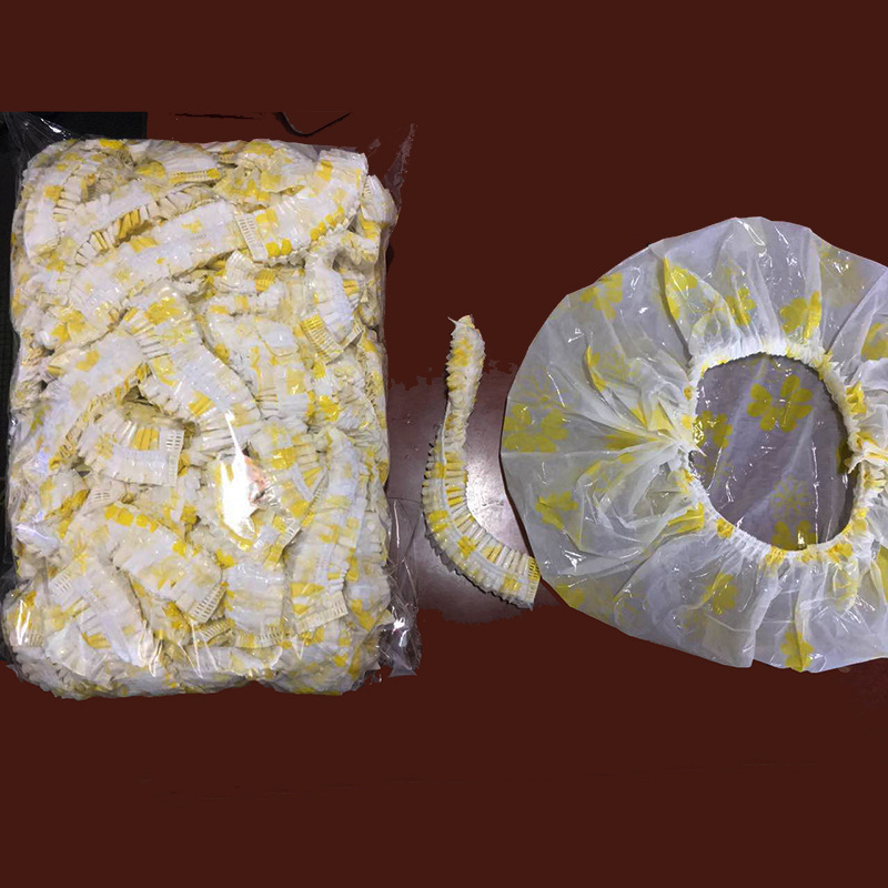 Disposable shower cap strip shower cap printed shower cap flower shower cap plastic shower cap shower hair dyeing waterproof shower cap