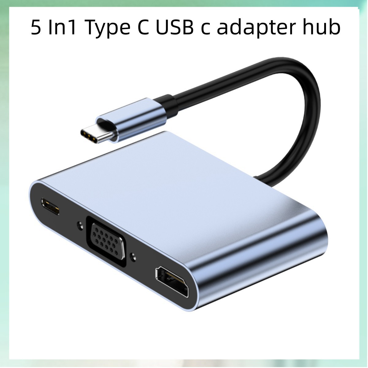 Новая пятерка в одном док-станция Type-C HDMI VGA аудио конвертер 3.0 USB хаб