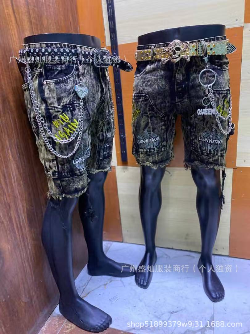 Men's Denim Shorts Wholesale Men's Denim Shorts Five-Point Pants Men's Jeans Wholesale