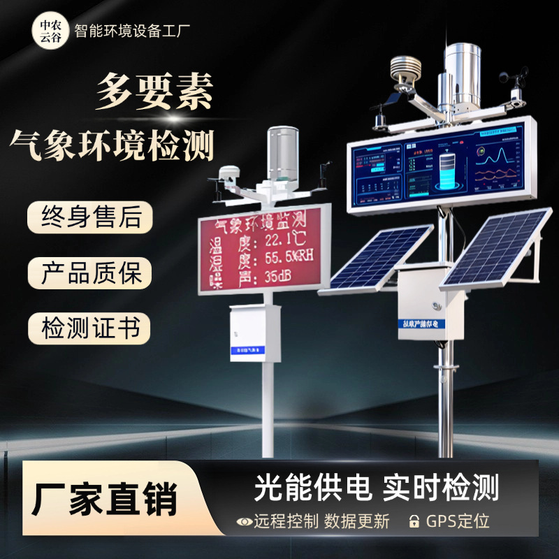 Автоматический метеорологический детектор, скорость ветра, количество осадков, атмосферное давление, температура и влажность, экологическое обнаружение, солнечная метеорологическая станция