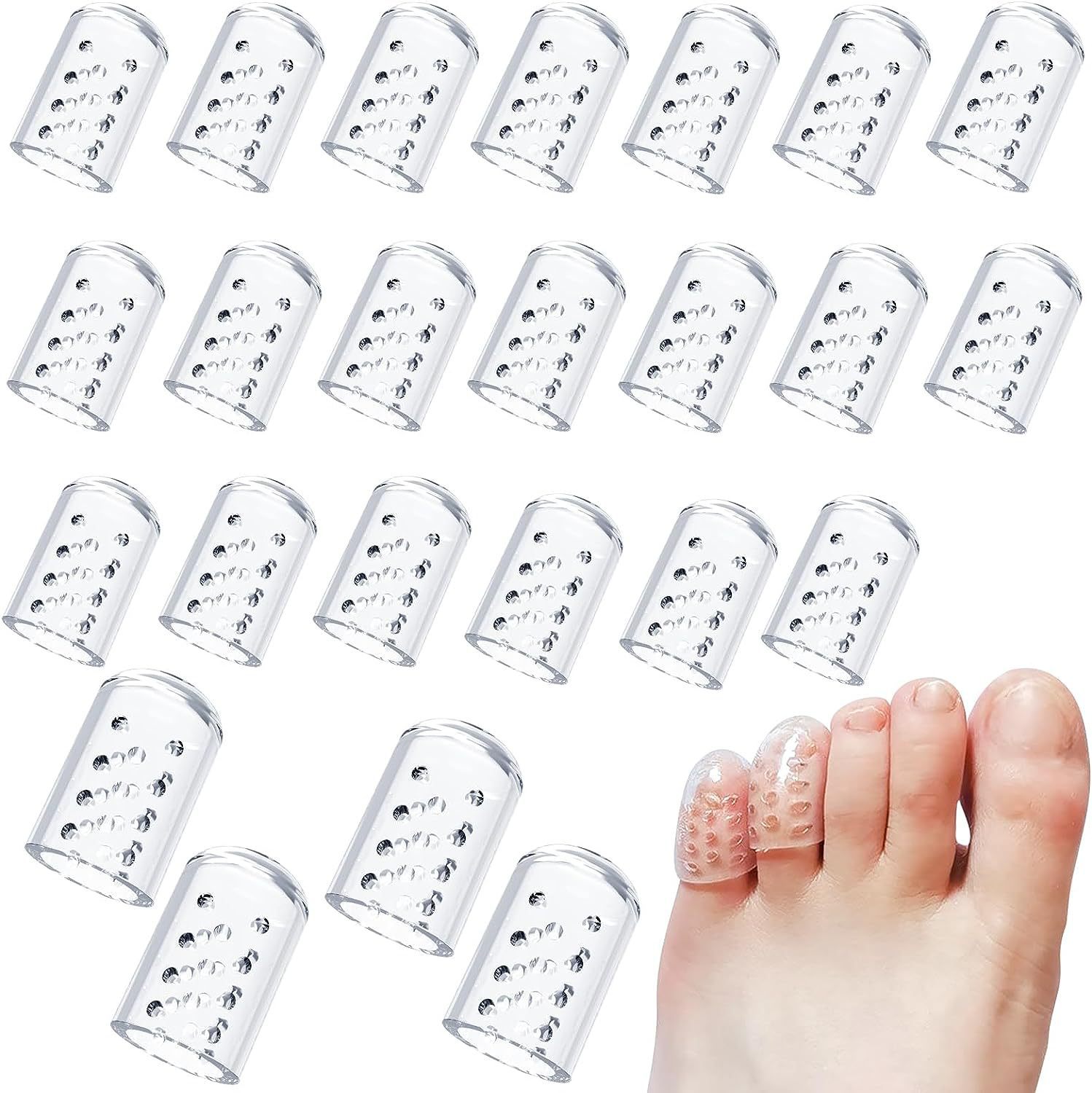 Силиконовые защитные капы для пальцев ног, дышащие, противоизносные для обуви и туфель на каблуках, защита пальцев и предотвращение трения