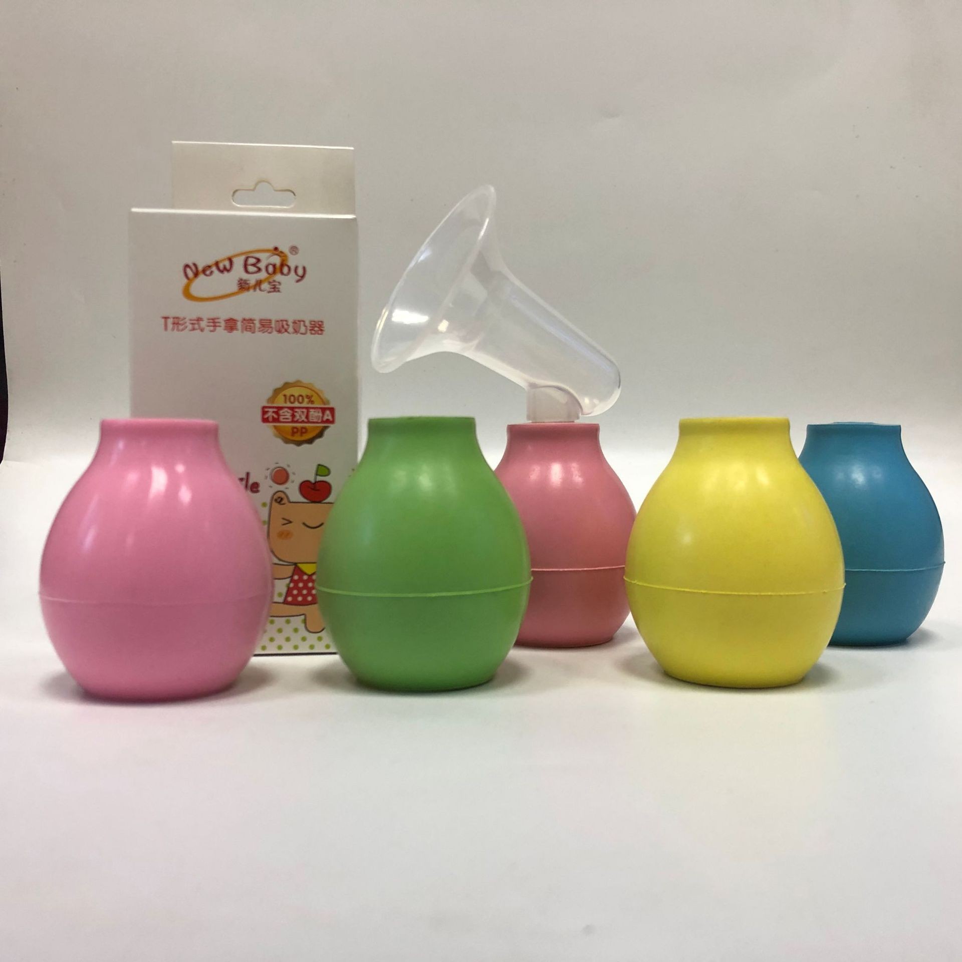 Spot Wholesale Maternal and Infant Products Rubber Breast Pump Ball Manual Breast Pump Transparent Horn Silicone Rubber Factory