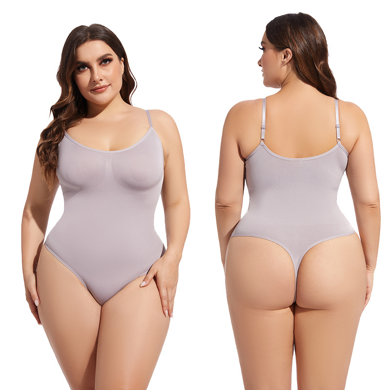 Cross-Border Hot-Selling Seamless Body-Shaping Jumpsuit, Tummy-Tightening and Butt-Lifting Large-Size One-Piece Suspender Corset
