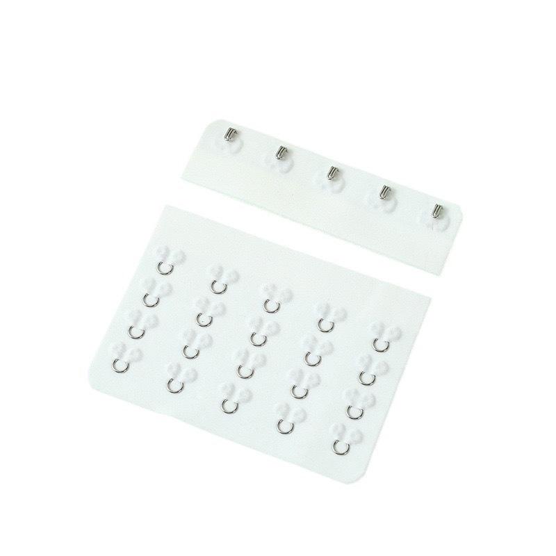 In-Stock Seamless Bra with Four Rows and Five Hooks, 9.5cm Back Closure, Black and White Skin-Colored Nylon Nylon Women's Bra with Four Rows and Five Hooks