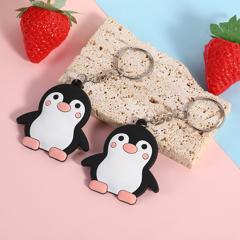 Cartoon Animal Penguin Pendant Keychain Accessory Pvc Soft Rubber Ready-Made Accessories New Doll