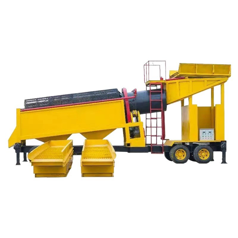 Trommel Screen Gold Washing Machine, Gold Sluice Box Mobile Gold Washing Machine, Gold Washing Trommel, Sand Washing Machine, Mud and Stone Separator