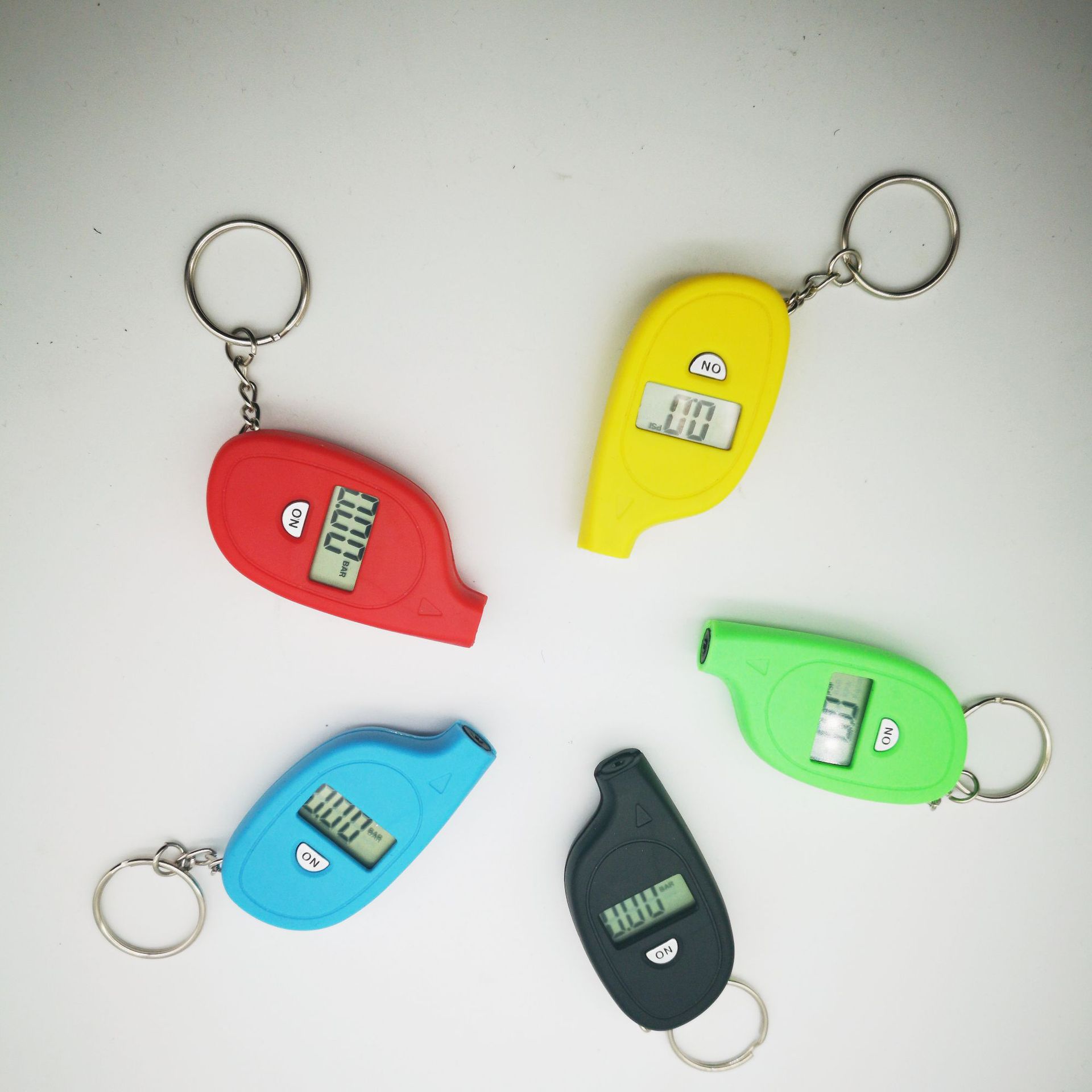 Keychain Tire Pressure Gauge Digital Display Measuring Car Tire Pressure Tire Pressure Gauge Tire Pressure Meter Mini Small Pressure Gauge