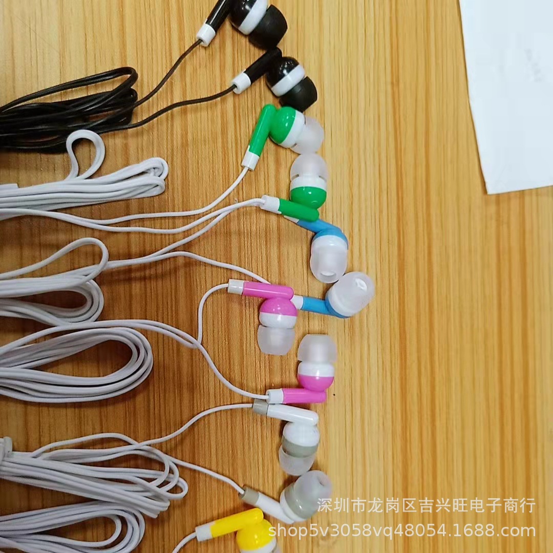 Factory spot color headphones in-ear headphones with Machine Foreign trade cheap MP3MP4 mobile phone gift Color headphones