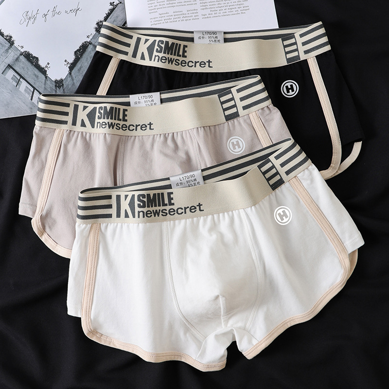 Men's Underwear Men's Pure Cotton Boxer Briefs Summer Loose Breathable Youth Boys Men's Retro Boxer Briefs Trendy