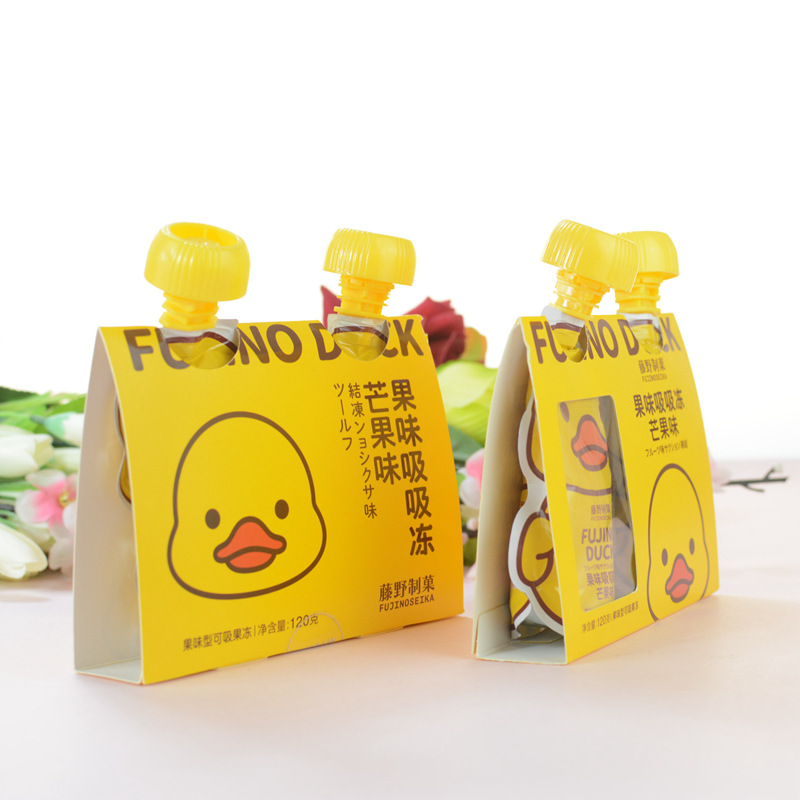 Youkejia Little Yellow Duck Fruity Suckable Jelly Mango Flavor Yellow 120g/2 Bags Suckable Jelly Snacks