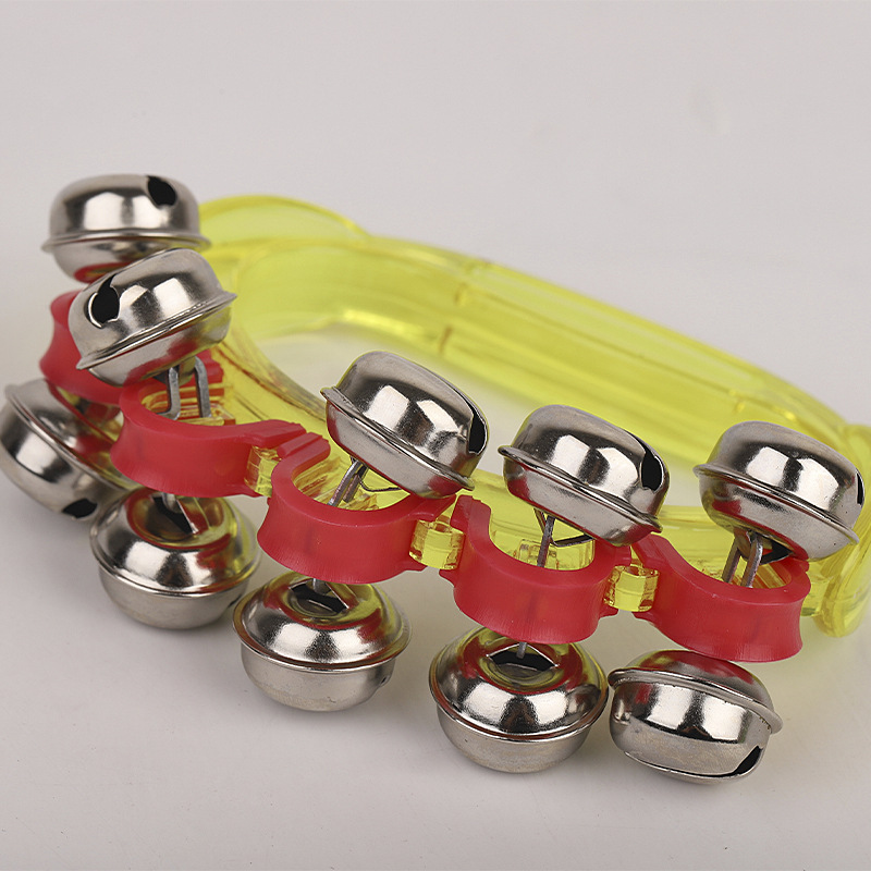 Orff Percussion Instrument String Bell Kindergarten Music Teaching Aids Plastic Handbell Kidsren's Dance Performance Transparent Handbell
