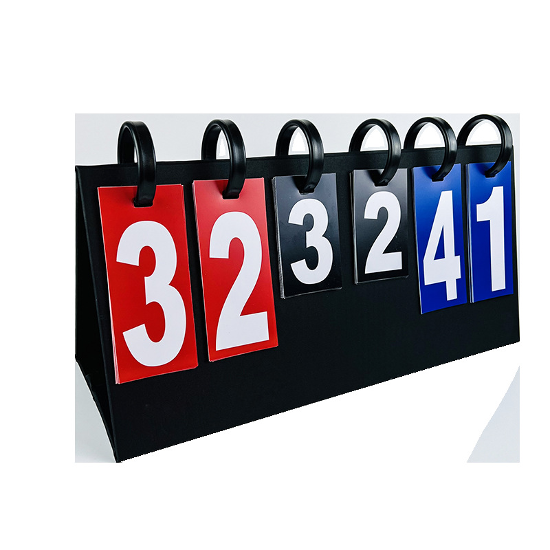 Plastic Scoreboard Six-position Scoreboard Scoreboard Multi-function Competition Red and Blue Two-color Scorer Turner Waterproof